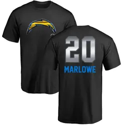 Dean Marlowe Los Angeles Chargers Men's Black by Midnight Mascot T-Shirt -