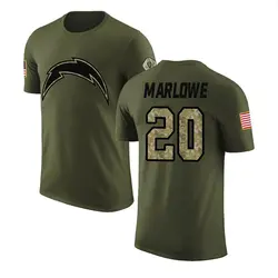 Dean Marlowe Los Angeles Chargers Men's Legend Olive Salute to Service T-Shirt