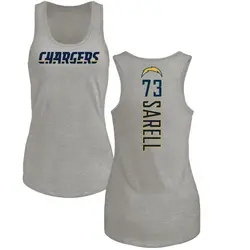 Foster Sarell Los Angeles Chargers Women's by Backer Tri-Blend Tank Top - Ash