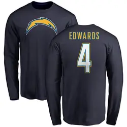 Gus Edwards Los Angeles Chargers Youth Navy by Name & Number T-Shirt - -