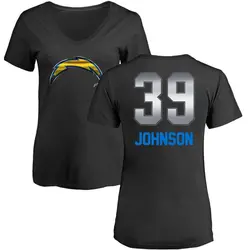 Jaylen Johnson Los Angeles Chargers Women's Black by Midnight Mascot T-Shirt -