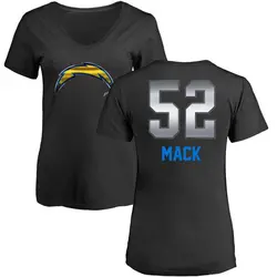 Khalil Mack Los Angeles Chargers Women's Black by Midnight Mascot T-Shirt -