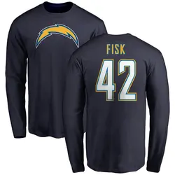 Tucker Fisk Los Angeles Chargers Men's Navy by Name & Number T-Shirt - -