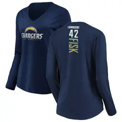 Tucker Fisk Los Angeles Chargers Women's Navy Backer Long Sleeve T-Shirt -